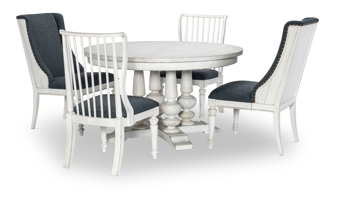 Cottage Park - Complete Round Table - White