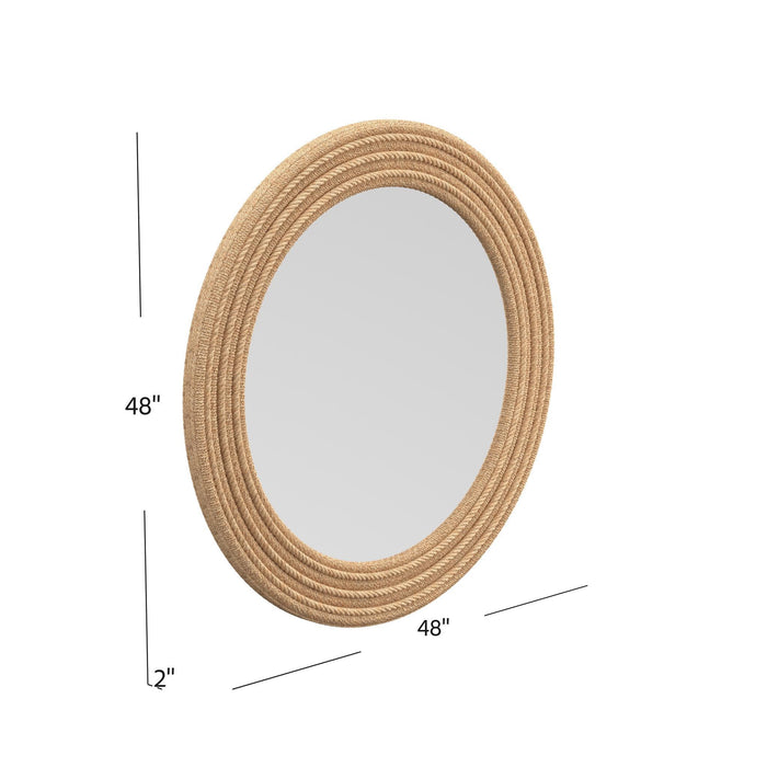 Above - Board Wall Mirror - Light Brown