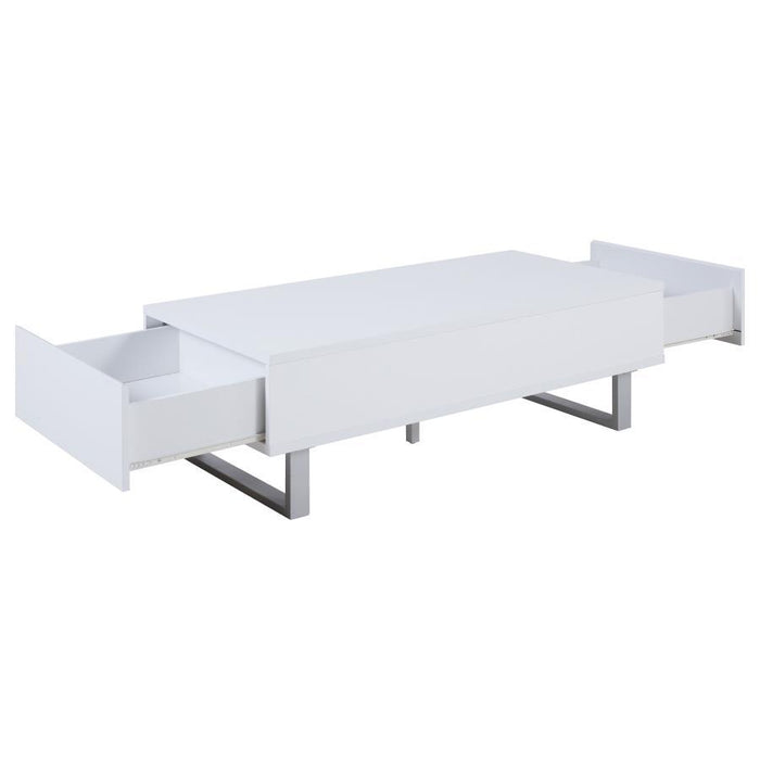 Atchison - 2-Drawer Coffee Table - High Glossy White