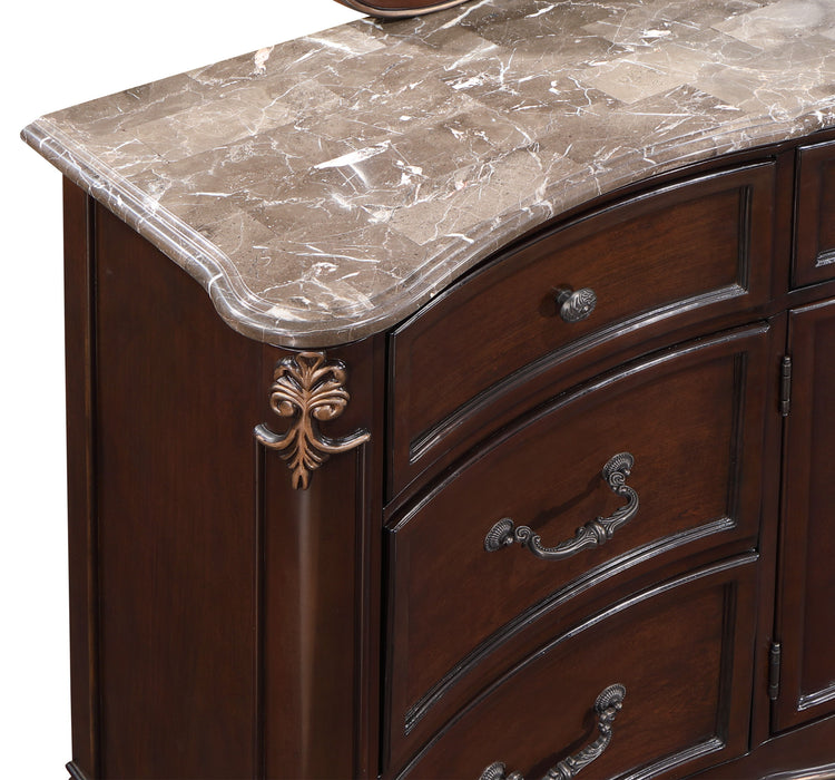 Constantine - Dresser With Marble Top - Cherry