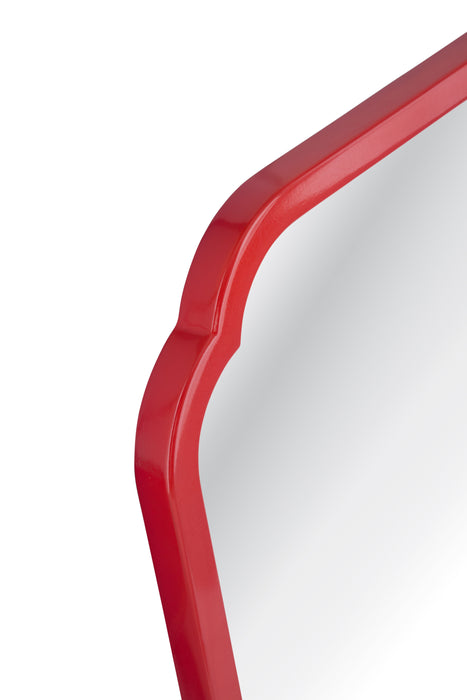 Flora - Square Wall Mirror - Red