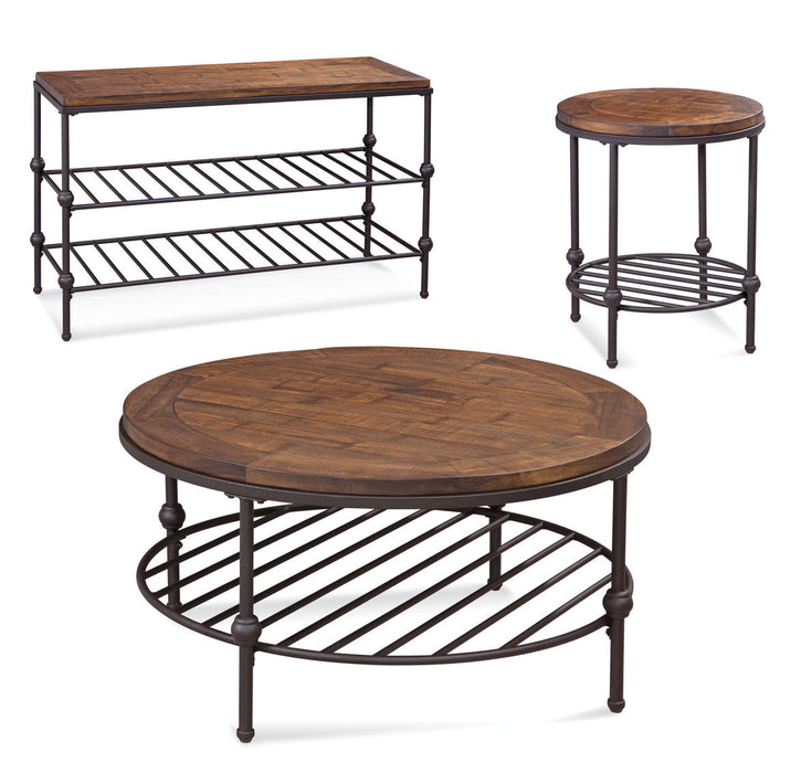 Emery - Round End Table - Brown
