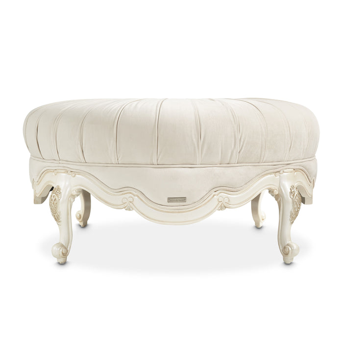 Lavelle Classic Pearl - Round Cocktail Ottoman - Ivory