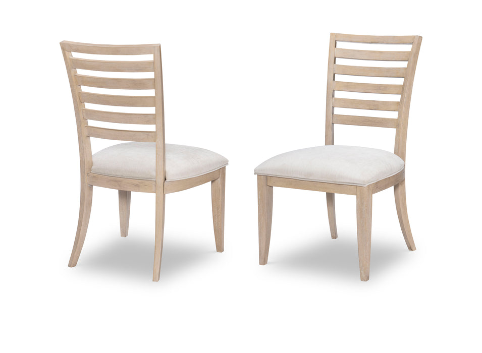 Edgewater Soft Sand - Ladder Back Side Chair (Set of 2) - Light Brown