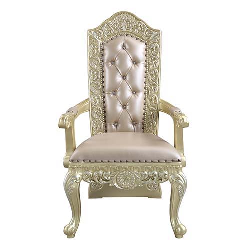 Vatican - Dining Chair (Set of 2) - PU & Champagne Silver Finish