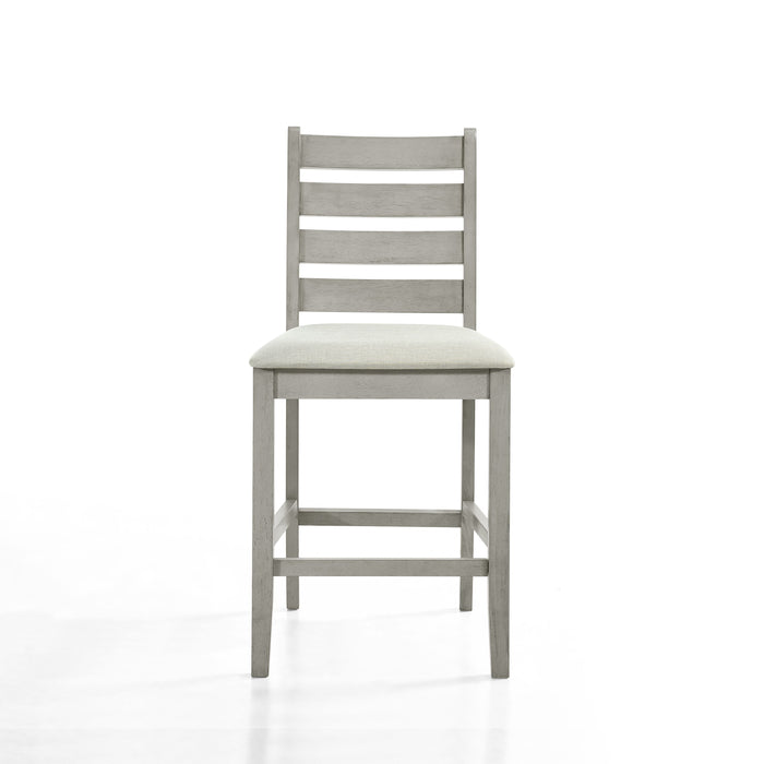 Pascal - Ladderback Counter Chair (Set of 2) - Driftwood