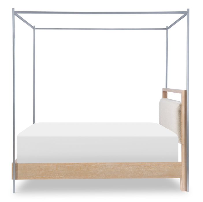Biscayne - King Upholstered Bed With Canopy - Beige