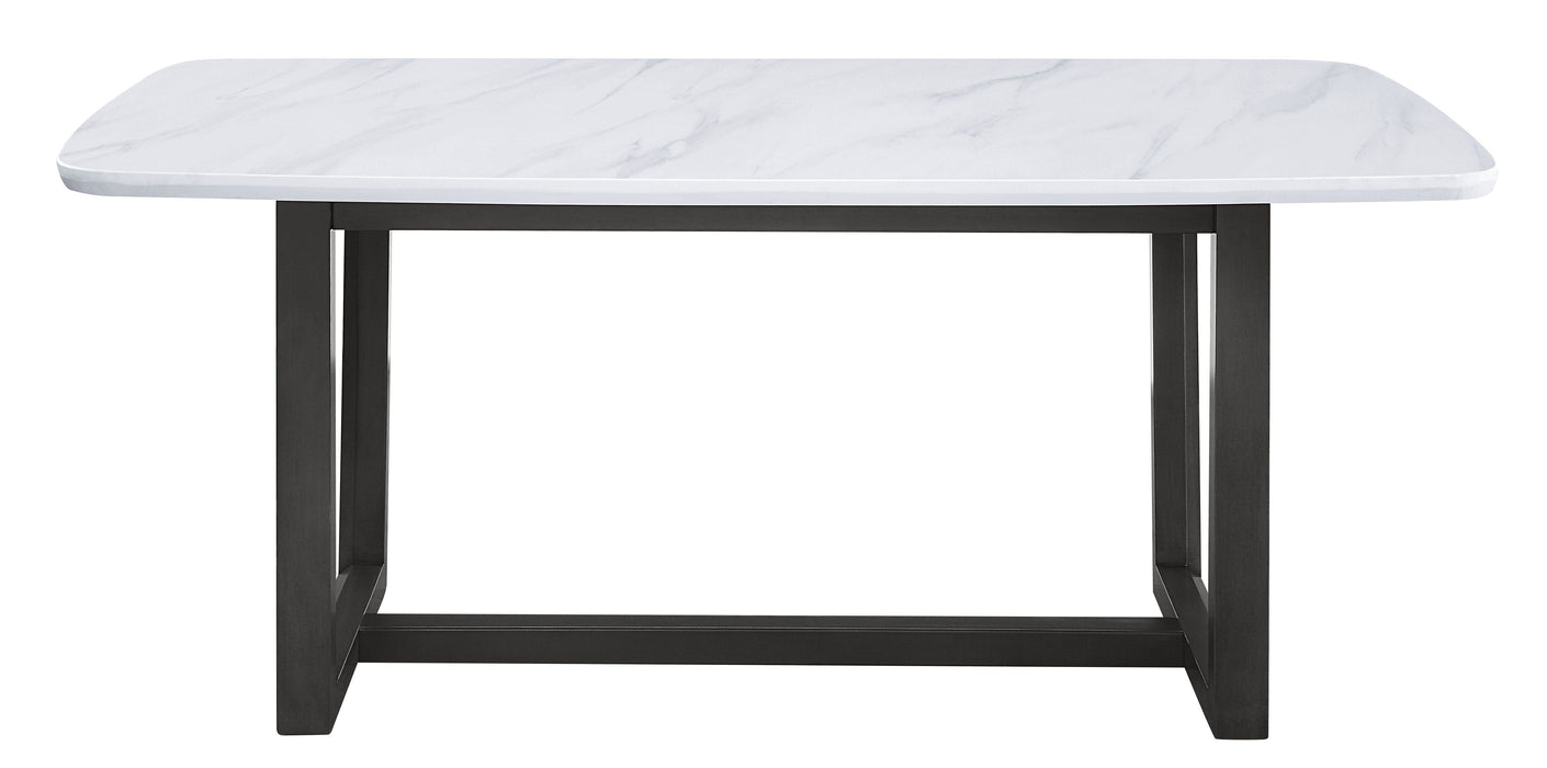 Madan - Dining Table - Marble Top & Weathered Gray Finish