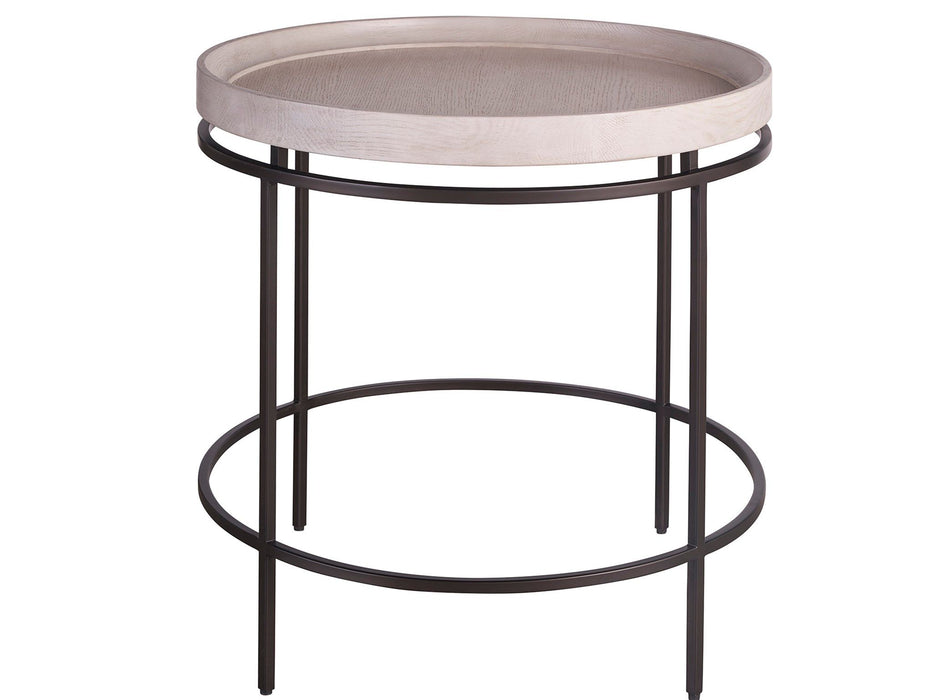 Coalesce - End Table - Pearl Silver