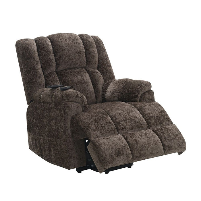Pacay - Power Recliner With Lift & Heating & Massage - Brown