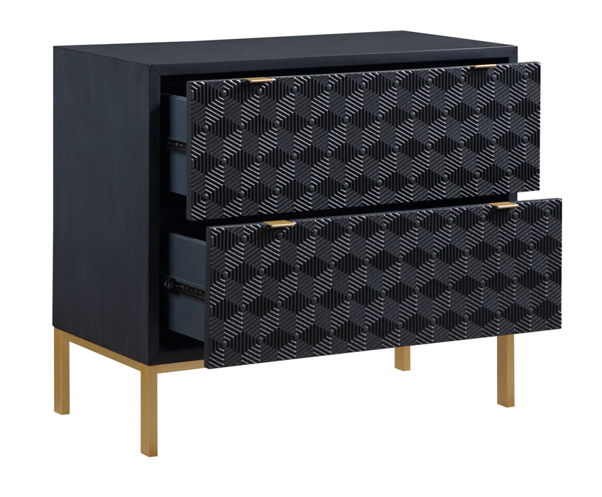 Tessa - Two Drawer Chest - Prism Royal Blue / Gold