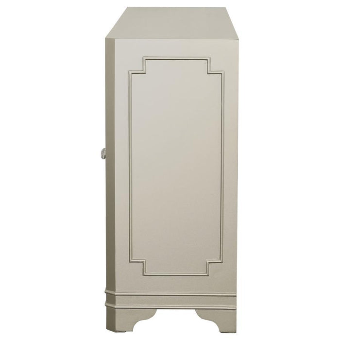 Toula - 4-Door Accent Cabinet - Smoke And Champagne
