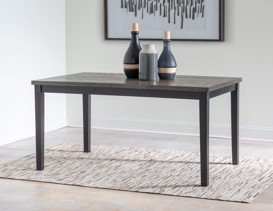 Ansel - Dining Table - Black and Gray