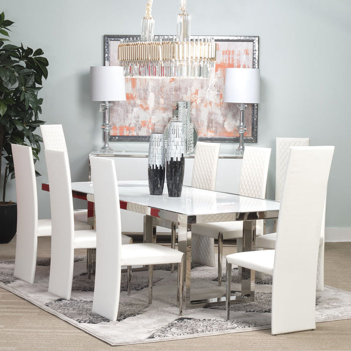 State St. - Rectangular Dining Table - Glossy White