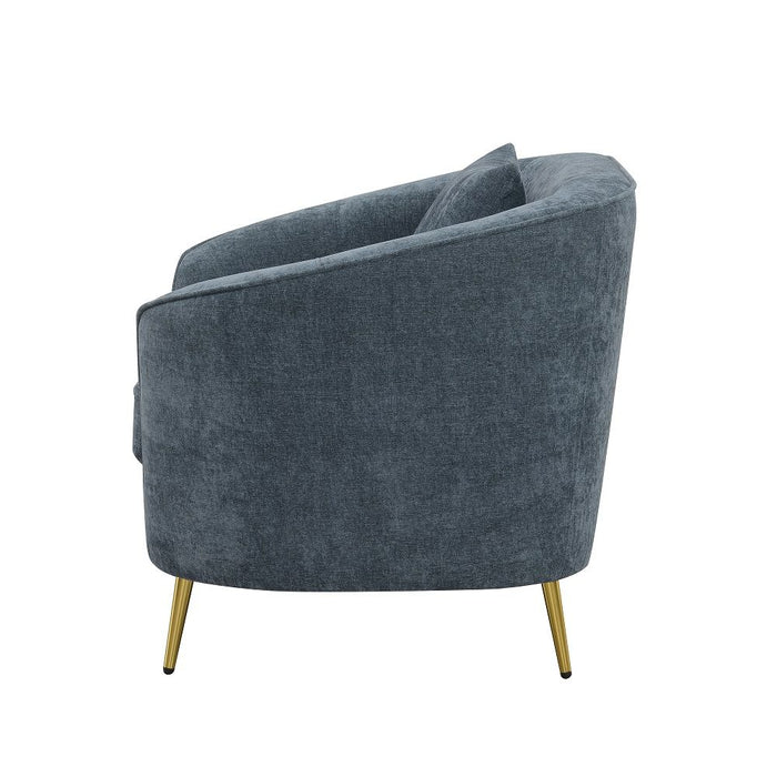 Nakendra - Sofa With 2 Pillows - Cobalt Gray