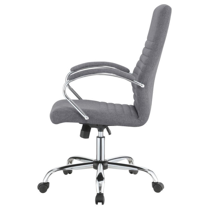 Abisko - Upholstered Office Chair With Casters - Gray And Chrome