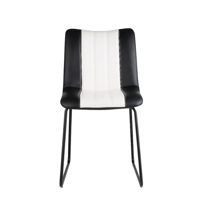 Muscari Accent Chair - Black/White PU & Black