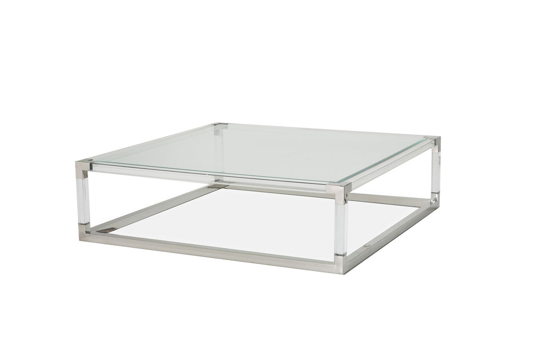 State St. - Square Cocktail Table - Stainless Steel
