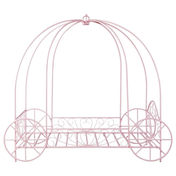 Massi - Twin Canopy Bed - Powder Pink