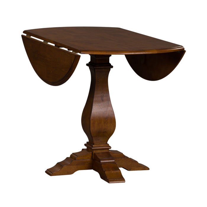 Creations - Round Drop Leaf Table - Dark Brown