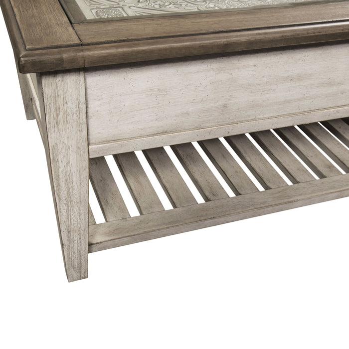 Heartland - Rect Ceiling Tile Cocktail Table - White