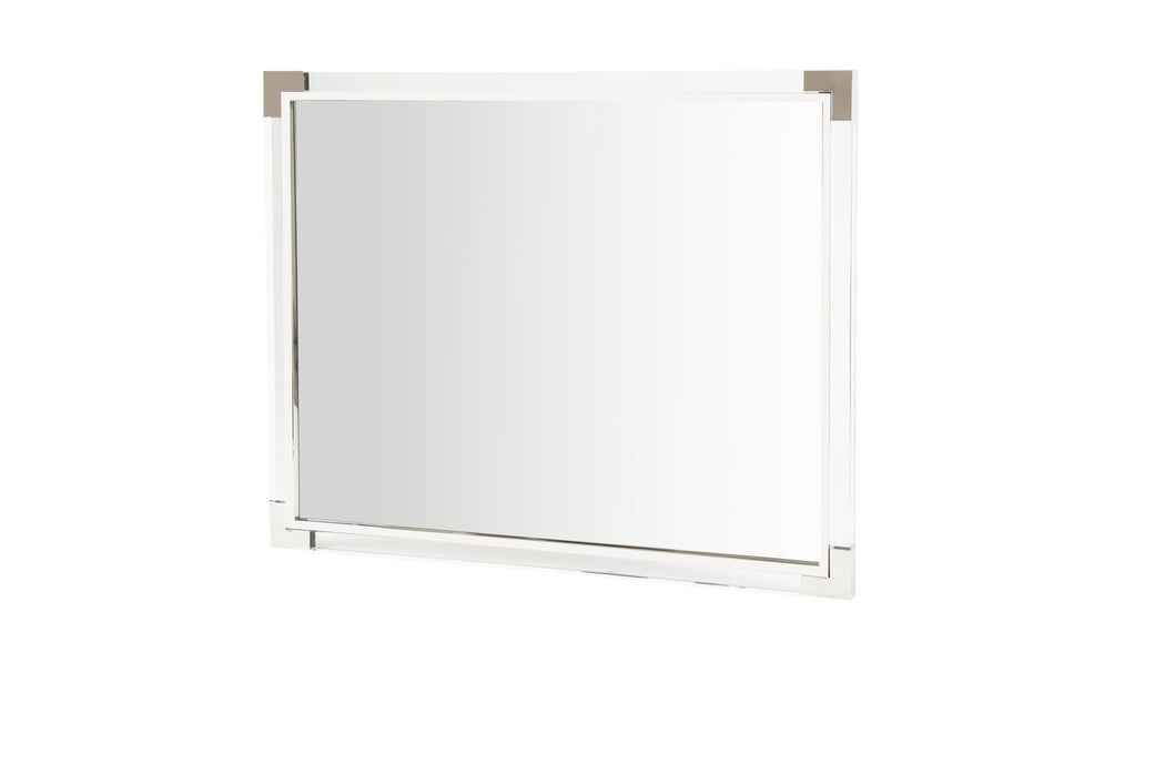 State St. - Metal Wall Mirror - Glossy White