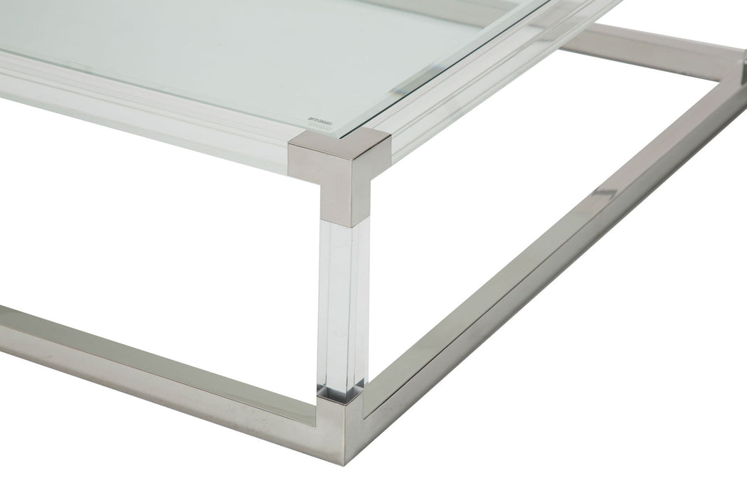 State St. - Square Cocktail Table - Stainless Steel