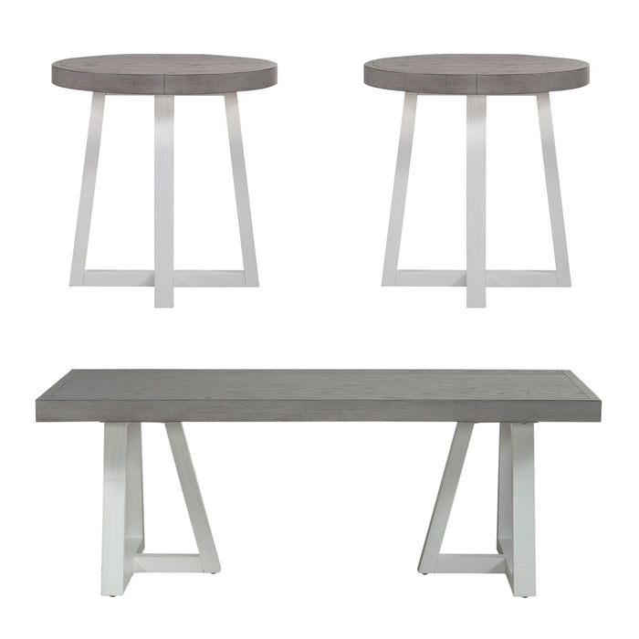 Palmetto Heights - 3 Piece Set (1 Cocktail 2 End Tables) - White