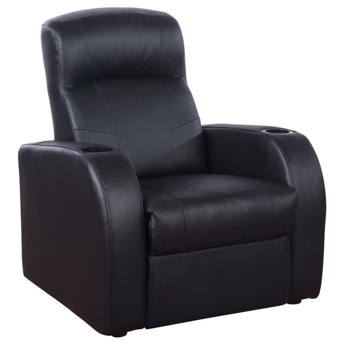Cyrus - Home Theater Upholstered Recliner - Black