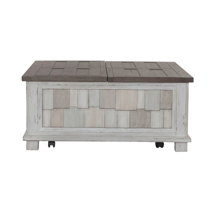 River Place - Lift Top Storage Cocktail Table - White