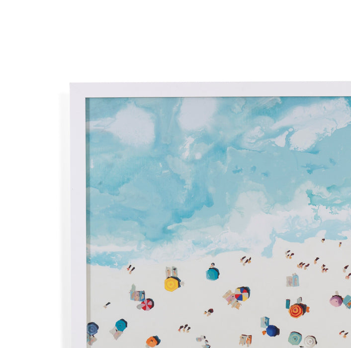 Beach Day - Framed Print - Light Blue