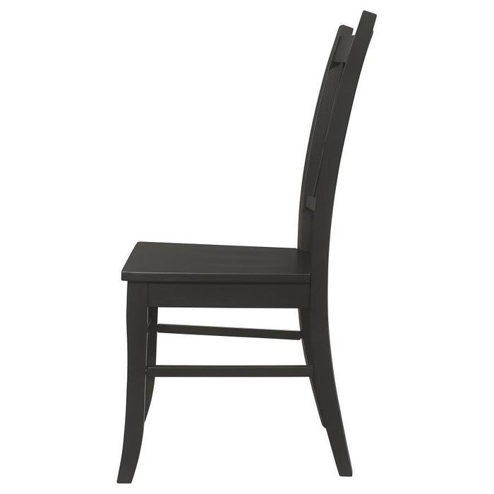 Marbrisa - Slat Back Dining Side Chair (Set of 2) - Matte Black