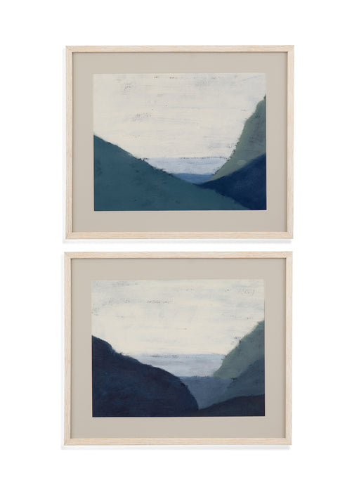 Muted Coast II - Framed Print - Blue