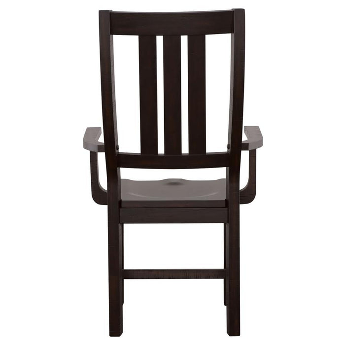Calandra - Slat Back Arm Chairs (Set of 2) - Vintage Java