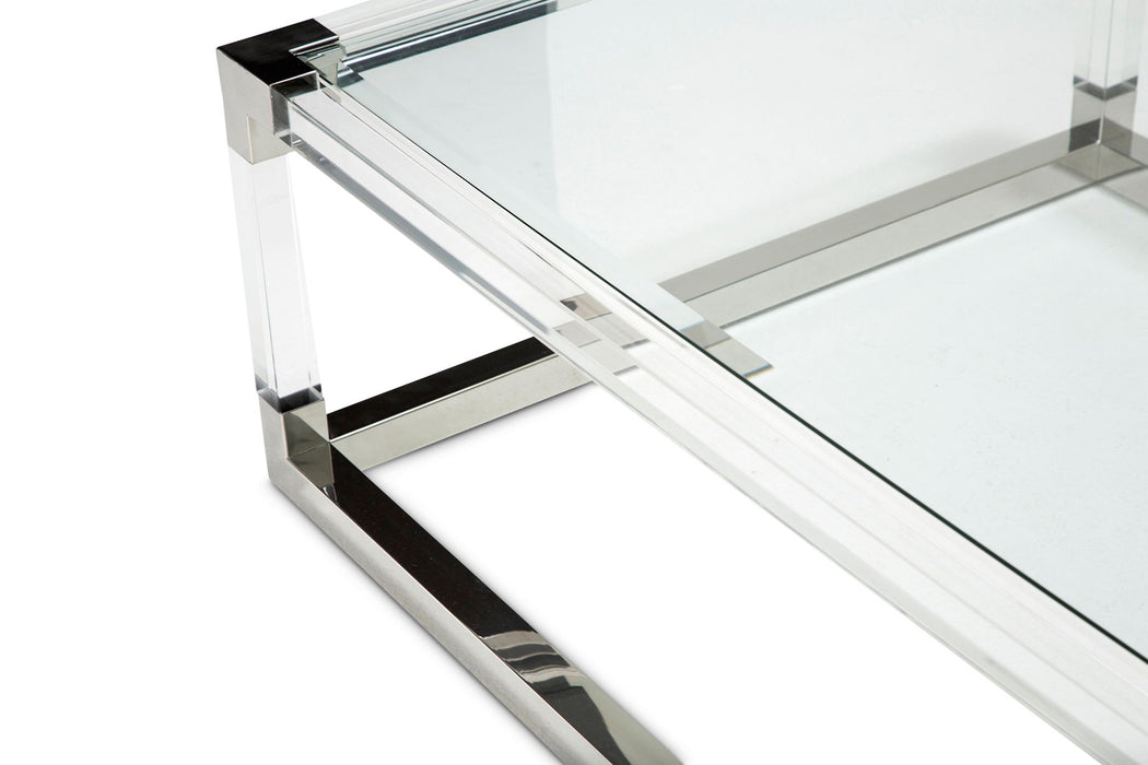State St. - Rectangular Cocktail Table - Stainless Steel