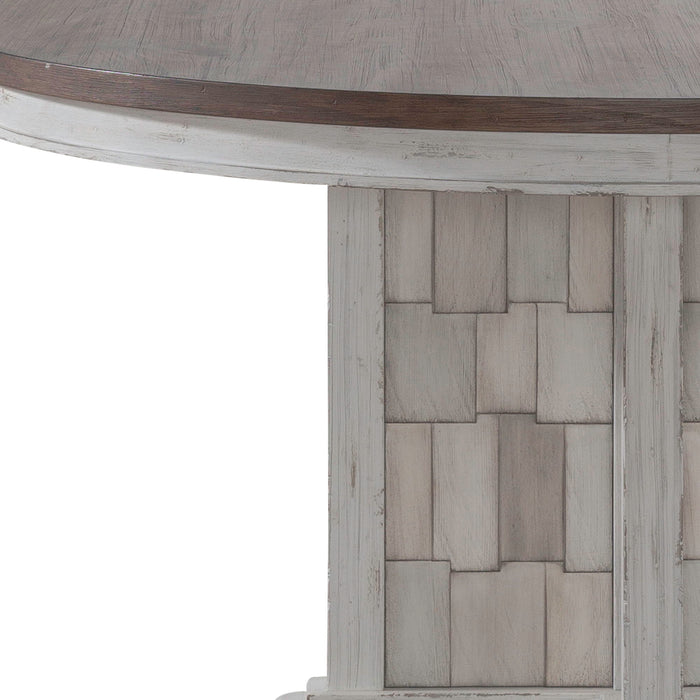 River Place - Pedestal Table Set - White