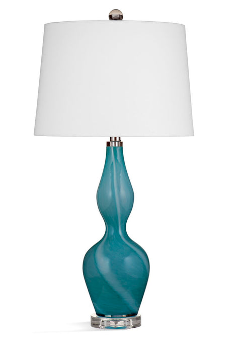 Glazed Table Lamp - Blue
