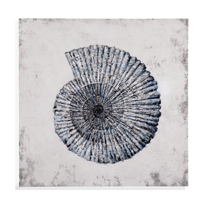 Shell II - Canvas Art - Blue