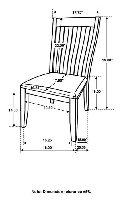 Nogales - Slat Back Side Chairs (Set of 2) - Coastal Gray