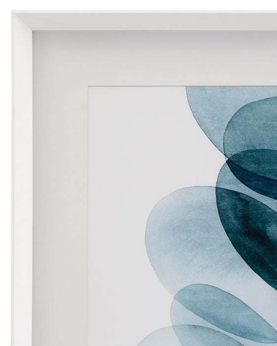 Blue Ascension II - Framed Print - White