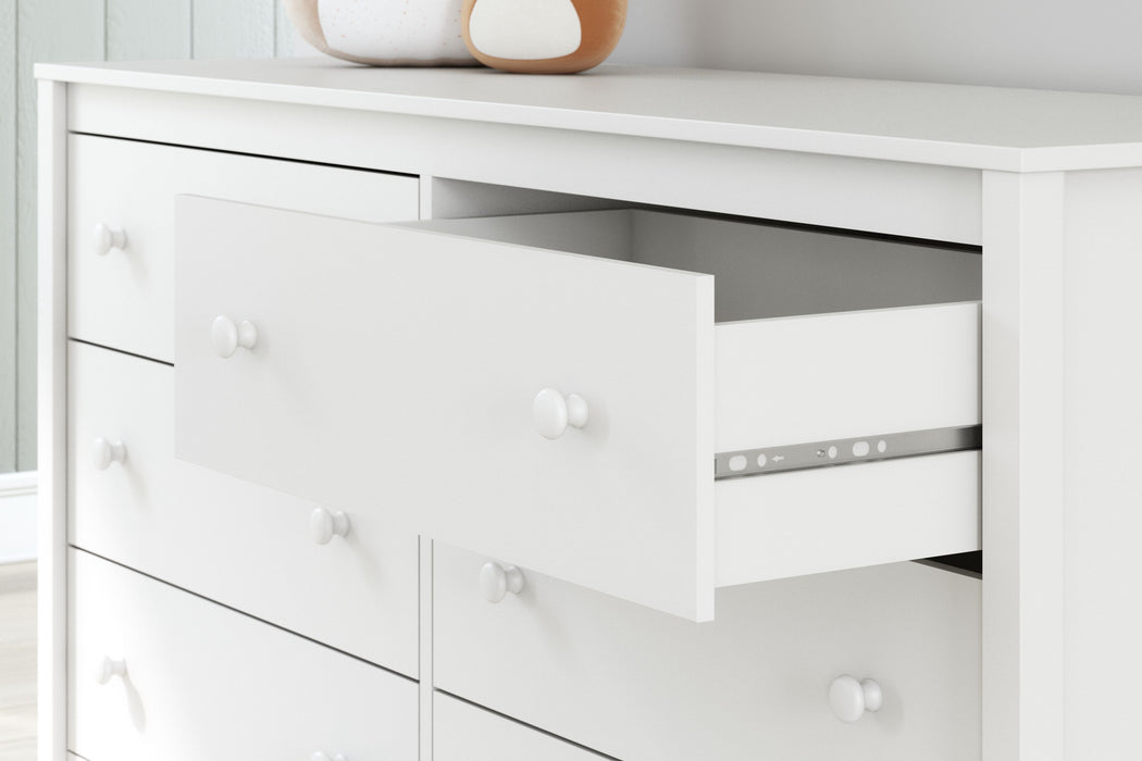 Hallityn - White - Six Drawer Dresser