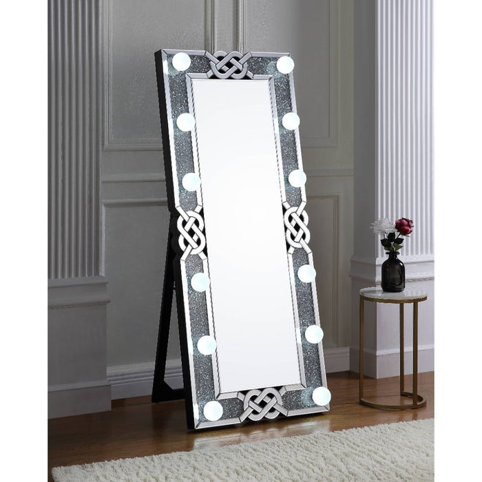 Noralie - Accent Floor Mirror - Pearl Silver
