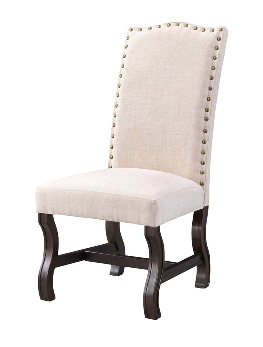 Dwight - Upholstered Accent Chairs (Set of 2) - Beca Dark Brown / Cream
