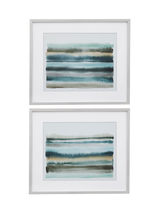 Shone Shore I - Framed Print - Pearl Silver