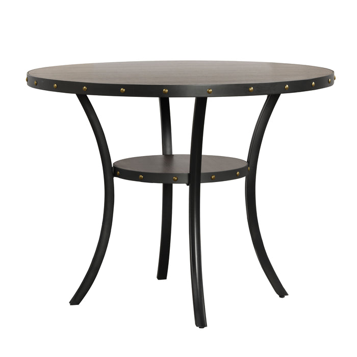 Crispin - Round Counter Table - Gray Wood