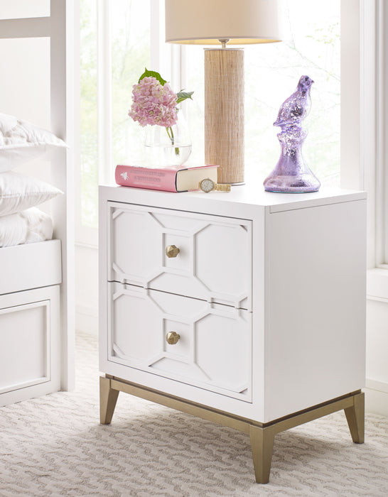 Chelsea by Rachael Ray - Nightstand With Lattice - White