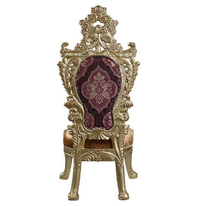 Bernadette - Side Chair (Set of 2) - Pattern Fabric & Gold Finish