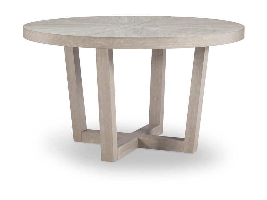 Solstice - Round To Oval Pedestal Table - Nimbus Gray
