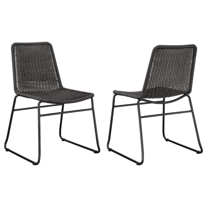 Dacy - Upholstered Dining Chairs (Set of 2) - Brown And Sandy Black