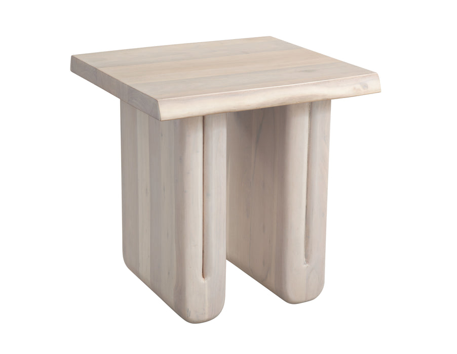 Nadia - Wood End Table - White